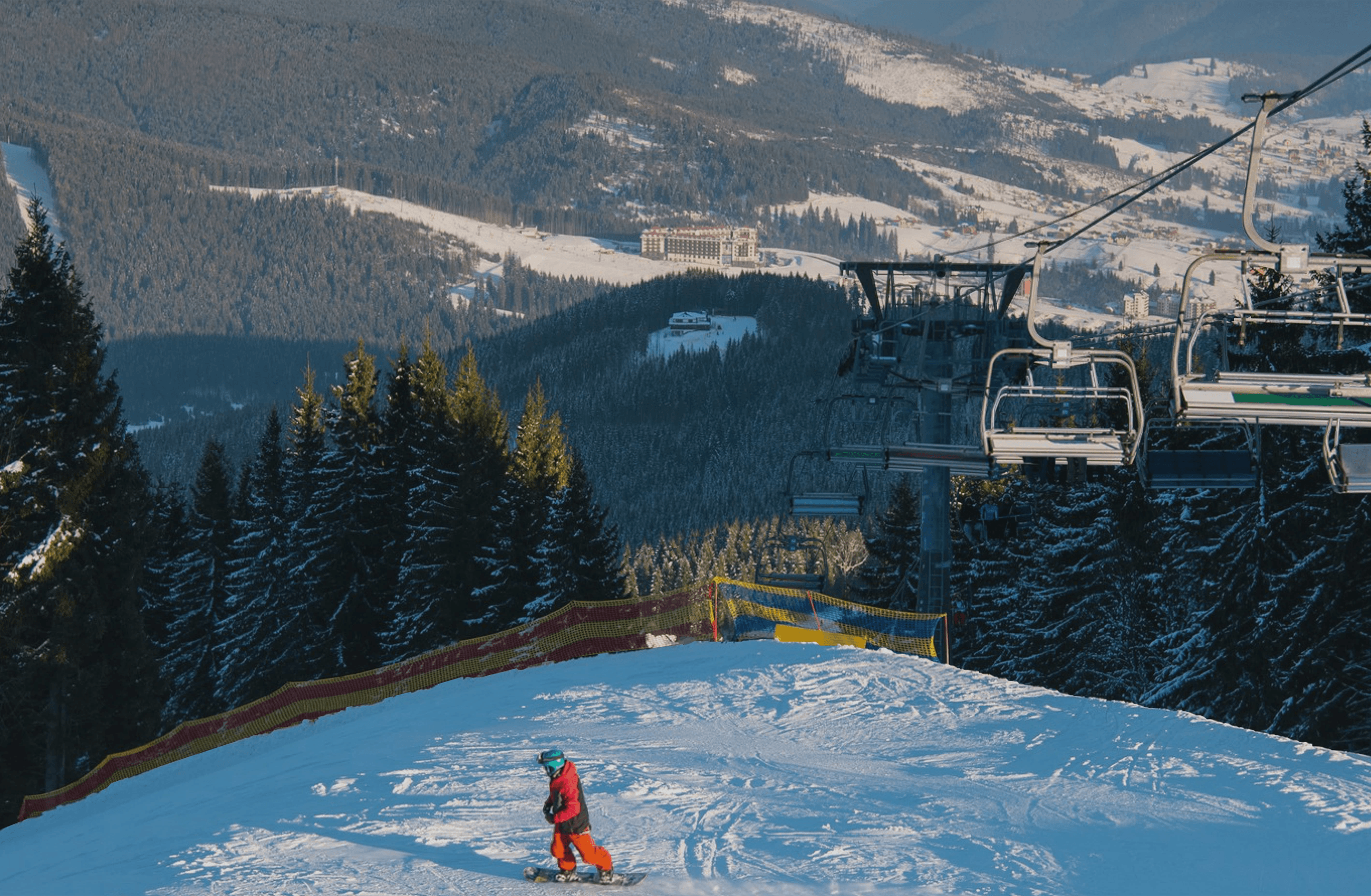 Skiing background